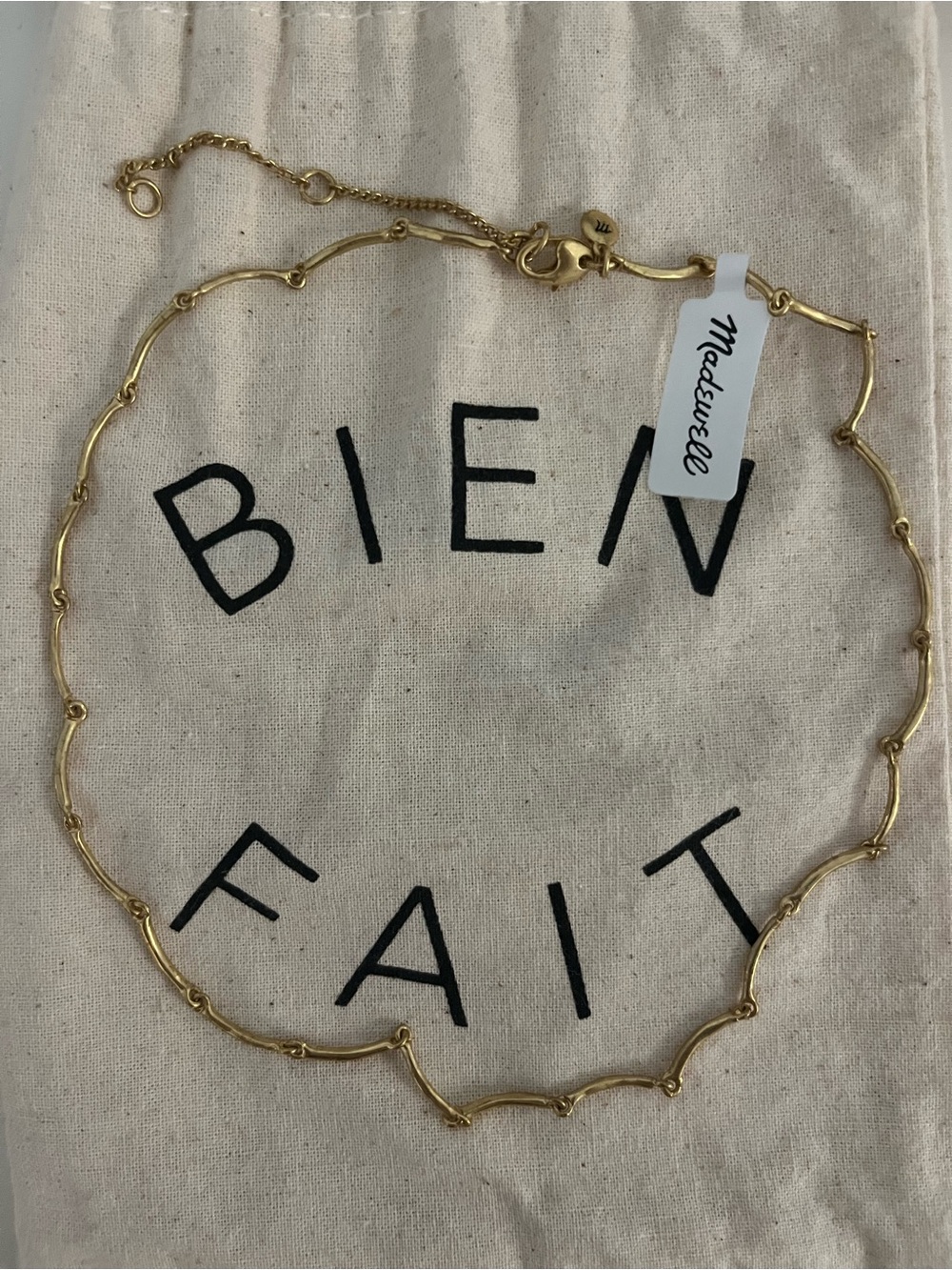 Madewell Gold Link Station Necklace